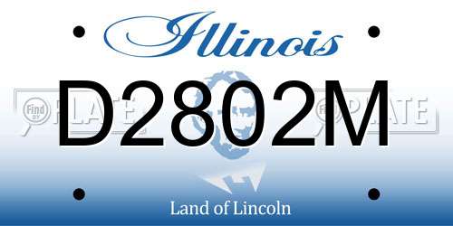 D2802M Illinois License Plate