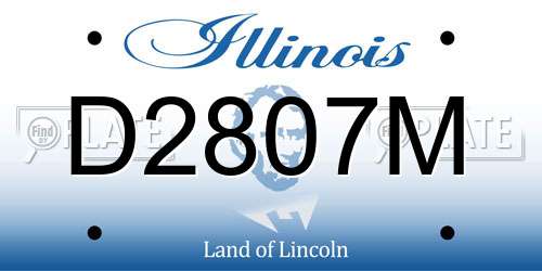 D2807M Illinois License Plate