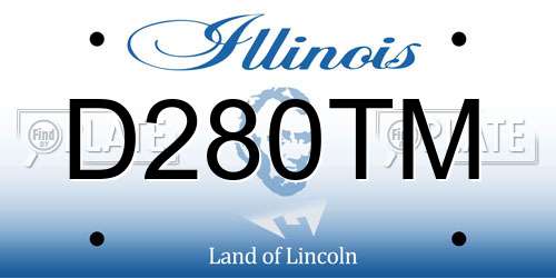 D280TM Illinois License Plate