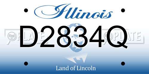 D2834Q Illinois License Plate