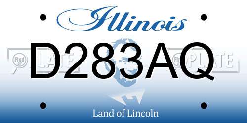 D283AQ Illinois License Plate