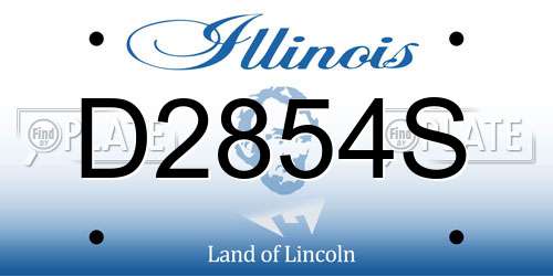 D2854S Illinois License Plate