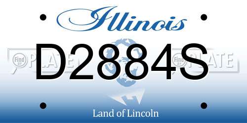 D2884S Illinois License Plate