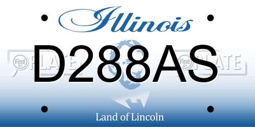 D288AS Illinois License Plate