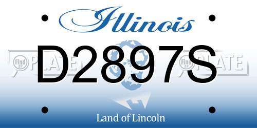 D2897S Illinois License Plate