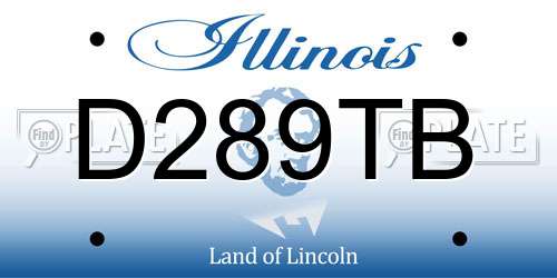 D289TB Illinois License Plate
