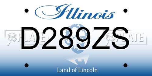 D289ZS Illinois License Plate