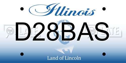 D28BAS Illinois License Plate