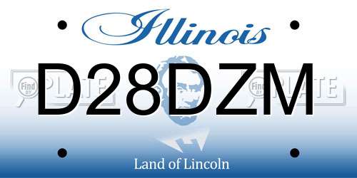 D28DZM Illinois License Plate