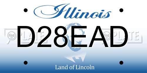 D28EAD Illinois License Plate