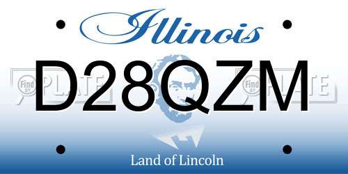 D28QZM Illinois License Plate