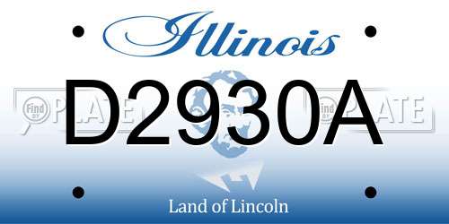 D2930A Illinois License Plate