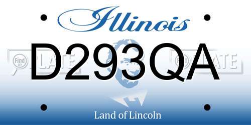 D293QA Illinois License Plate