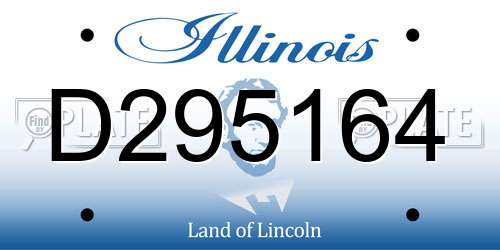 D295164 Illinois License Plate