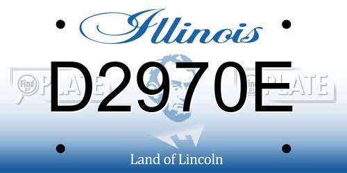 D2970E Illinois License Plate