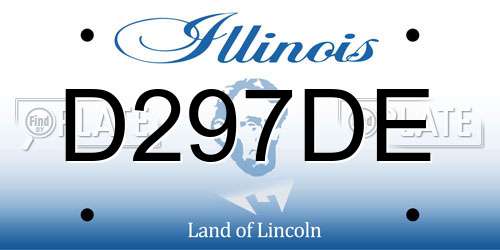 D297DE Illinois License Plate