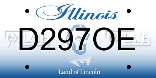 D297OE Illinois License Plate
