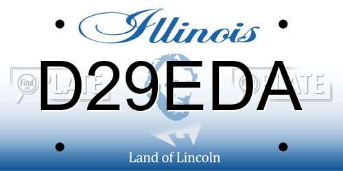 D29EDA Illinois License Plate