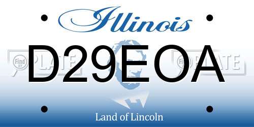 D29EOA Illinois License Plate