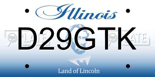 D29GTK Illinois License Plate