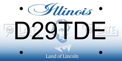 D29TDE Illinois License Plate