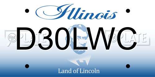 D30LWC Illinois License Plate