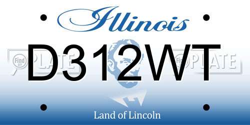 D312WT Illinois License Plate