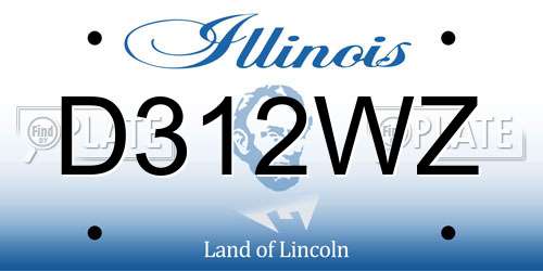D312WZ Illinois License Plate