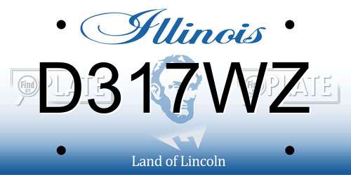 D317WZ Illinois License Plate
