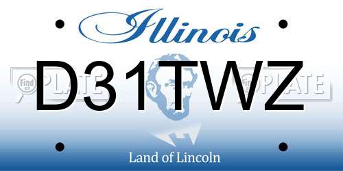D31TWZ Illinois License Plate