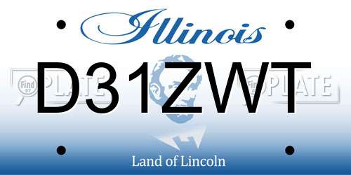 D31ZWT Illinois License Plate