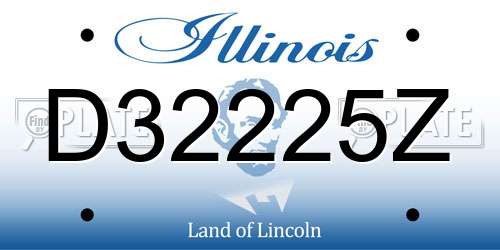D32225Z Illinois License Plate