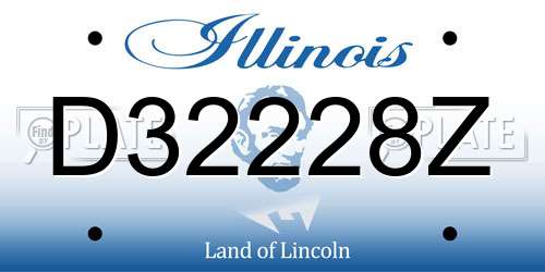 D32228Z Illinois License Plate