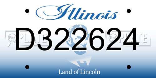 D322624 Illinois License Plate