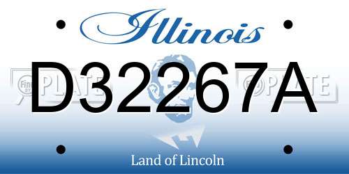 D32267A Illinois License Plate