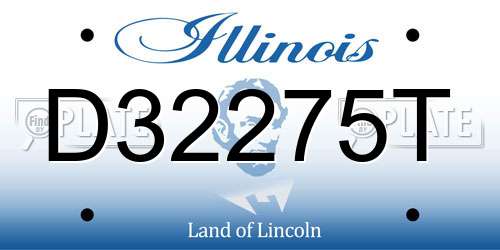 D32275T Illinois License Plate