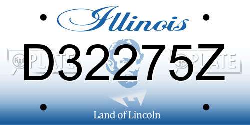 D32275Z Illinois License Plate
