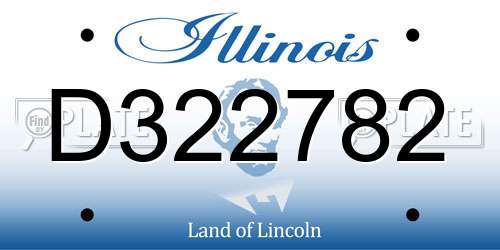 D322782 Illinois License Plate