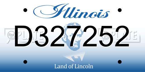 D327252 Illinois License Plate