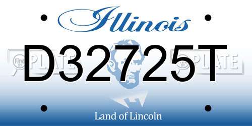 D32725T Illinois License Plate