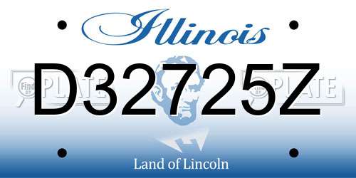 D32725Z Illinois License Plate