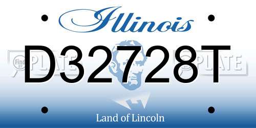 D32728T Illinois License Plate