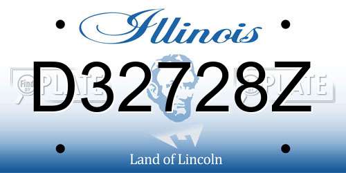 D32728Z Illinois License Plate