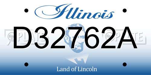 D32762A Illinois License Plate