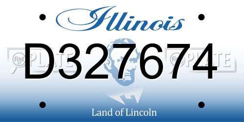 D327674 Illinois License Plate