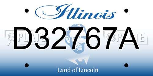 D32767A Illinois License Plate