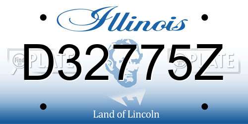 D32775Z Illinois License Plate
