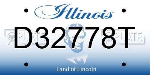 D32778T Illinois License Plate