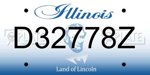 D32778Z Illinois License Plate