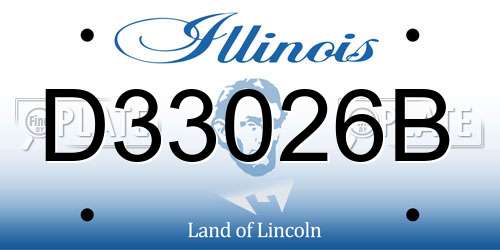 D33026B Illinois License Plate